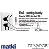 Matki EX5 OMBG Elixir Thermostatic Shower Valve Jan 03-Jan 06 Spare Part